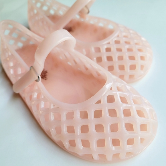 Old Navy Jelly Basket Weave Light Pink Shoes, 10T - Picture 3 of 8